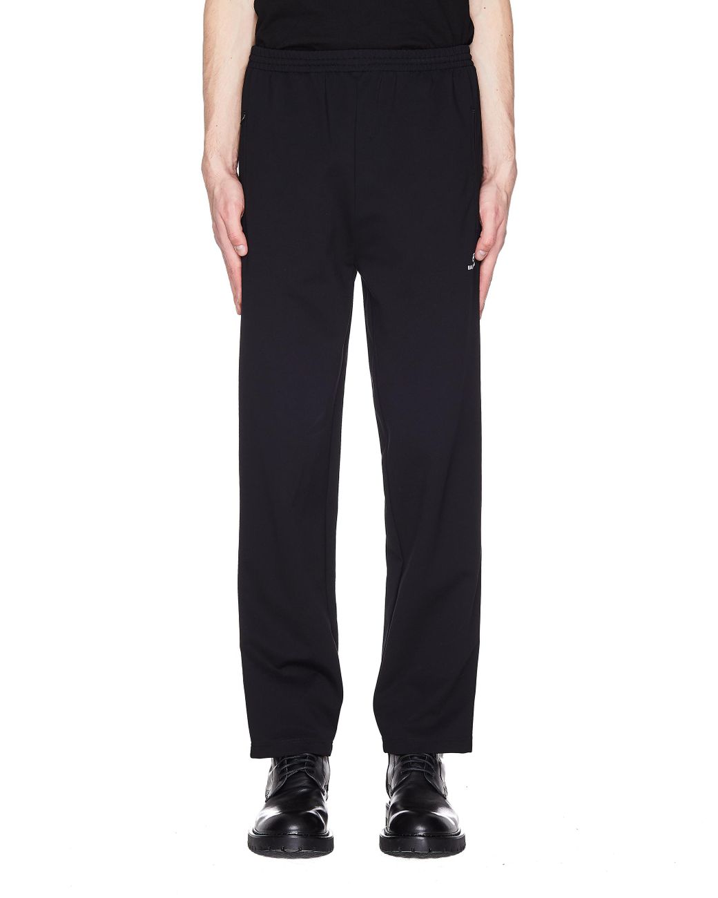 Balenciaga Satin Black Logo Printed Sweatpants for Men - Lyst