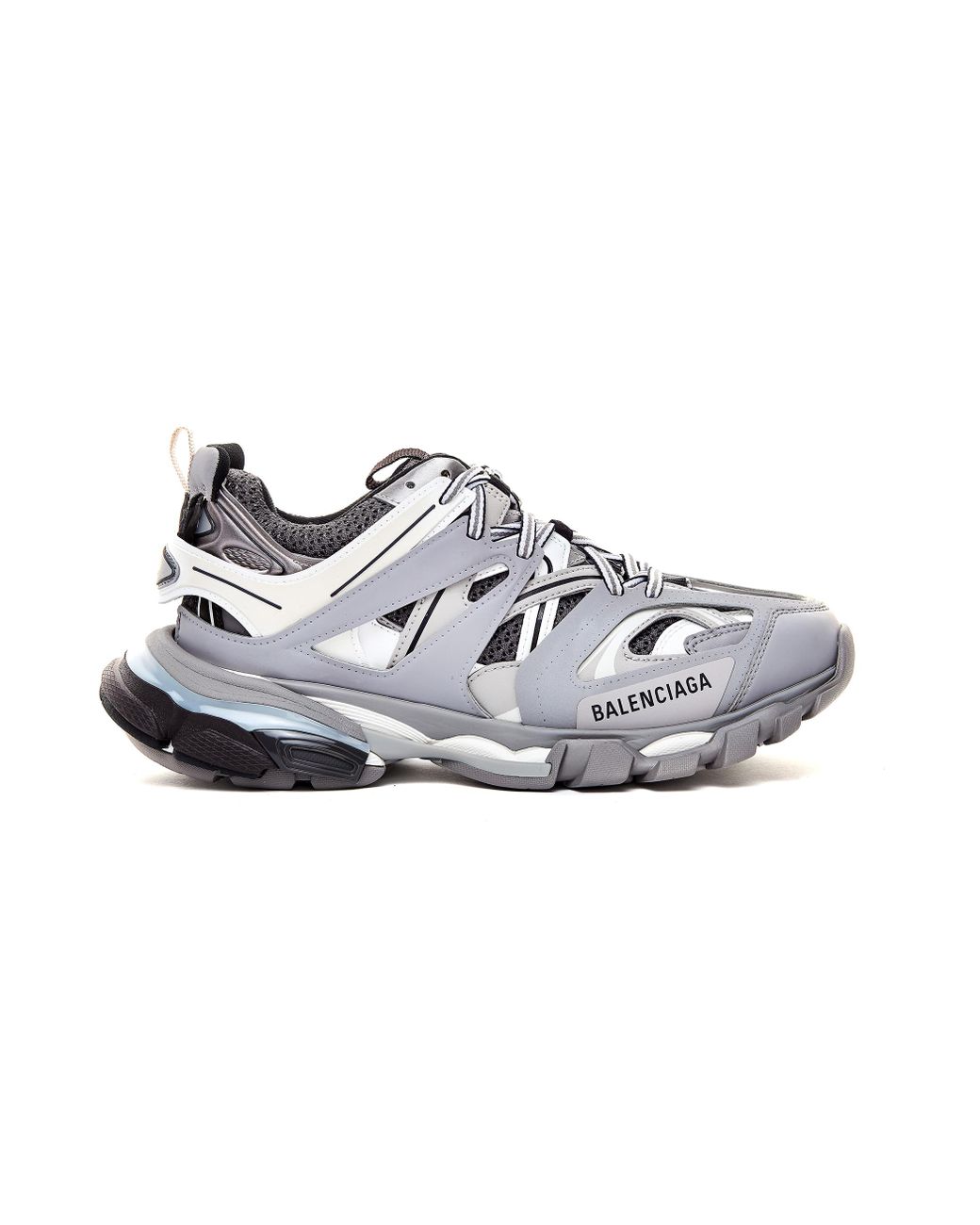 Balenciaga Grey & White Track Sneakers in Gray - Save 12% - Lyst