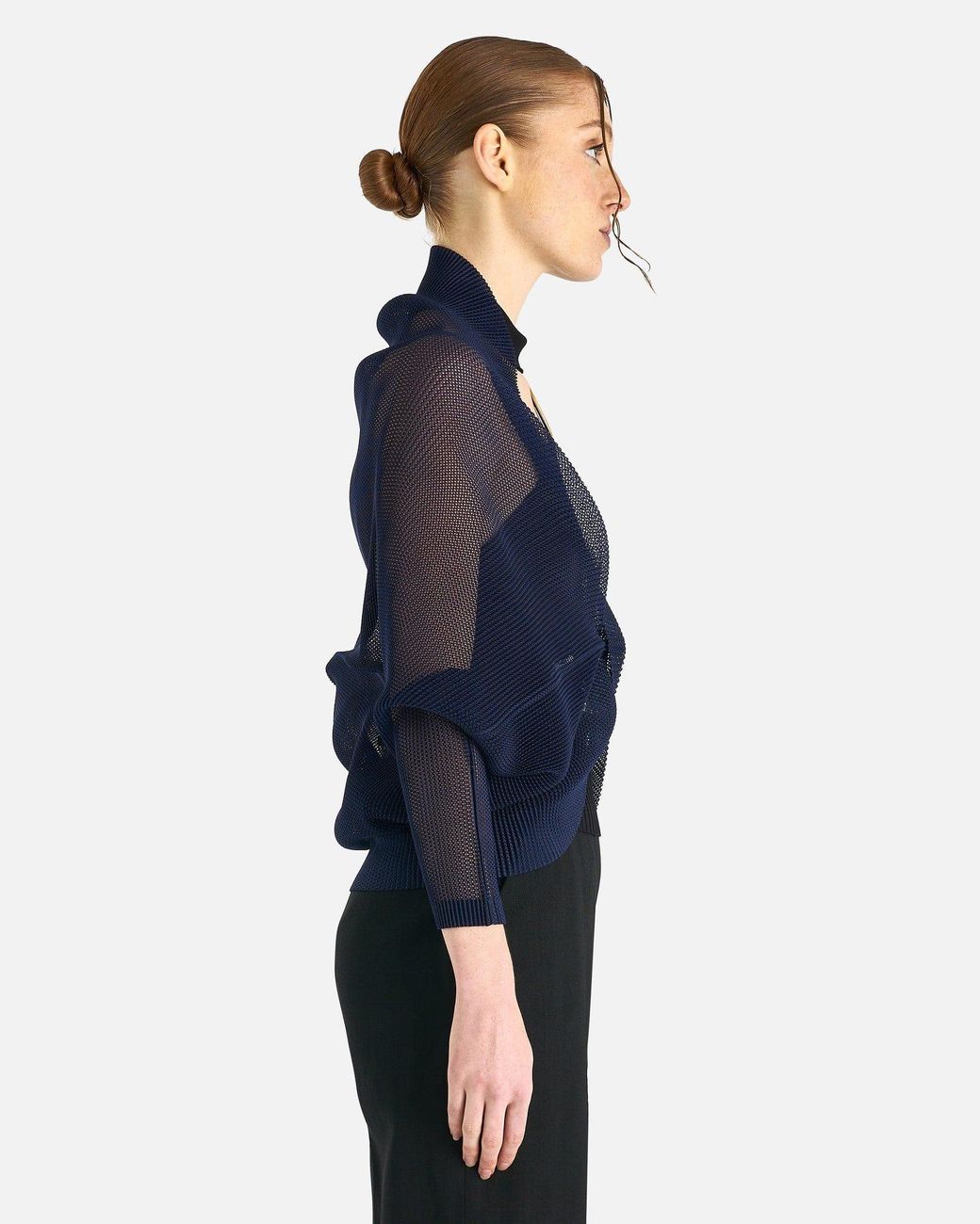 Pleats Please Issey Miyake Tatami August Cardigan in Blue | Lyst