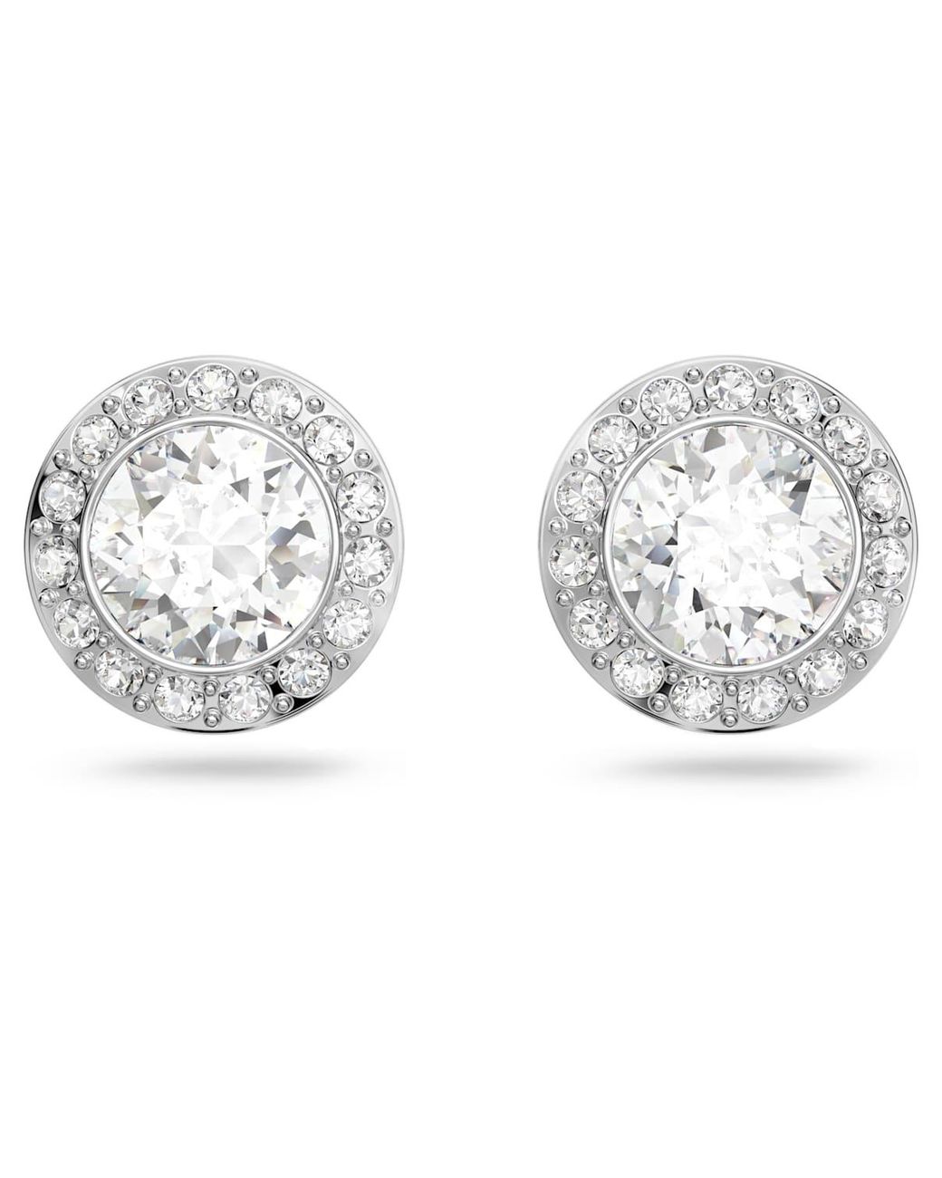 Orecchini Rotondi A Forma Di Angelo di Swarovski in Metallic