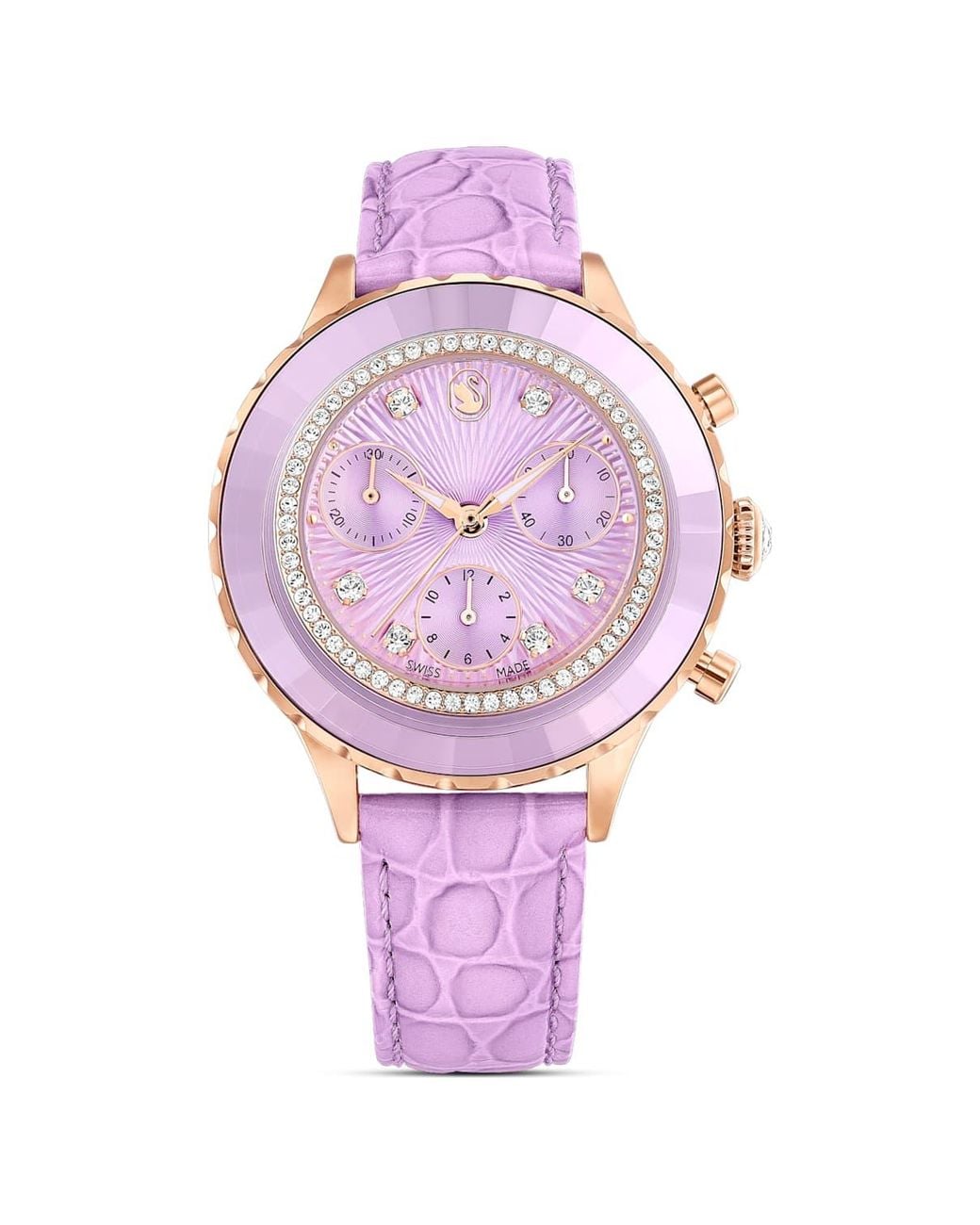 Swarovski Purple Octea Chrono Watch