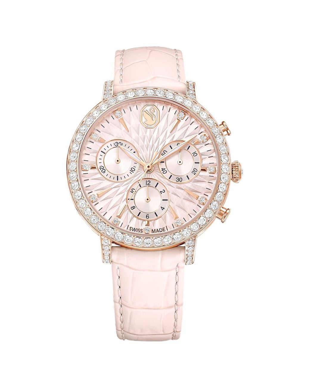 Swarovski Pink Matrix Tennis Chrono Watch