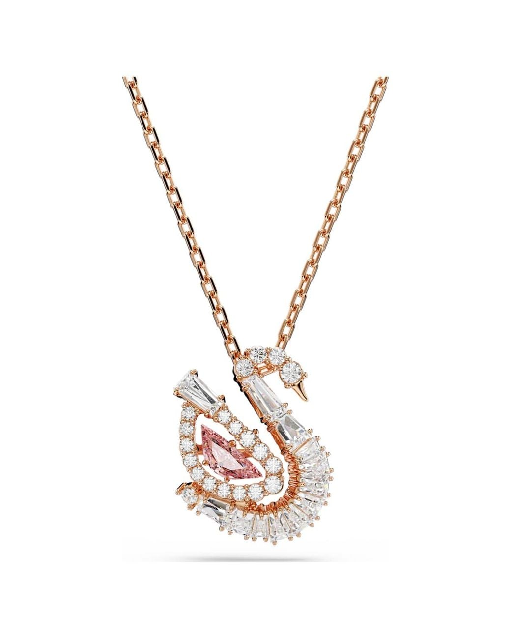 Swarovski Metallic Swan Pendant