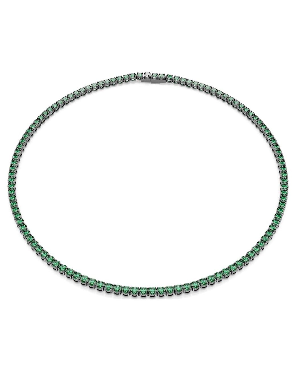 Swarovski Metallic Matrix Tennis Necklace