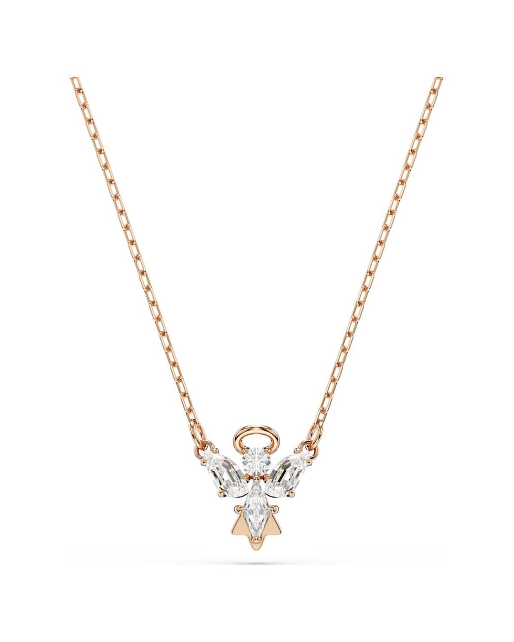 Swarovski Metallic Magic Necklace, Angel, 18K Rose Finish