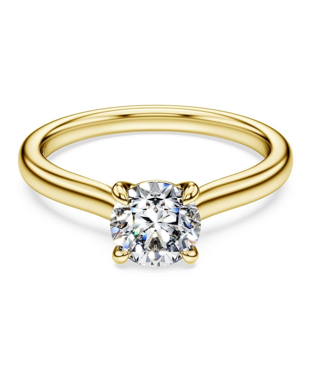 Swarovski Metallic Eternity Solitaire Ring, Lab-Grown Diamonds 1.0 Ct Tw, Octagon Shape, 14K