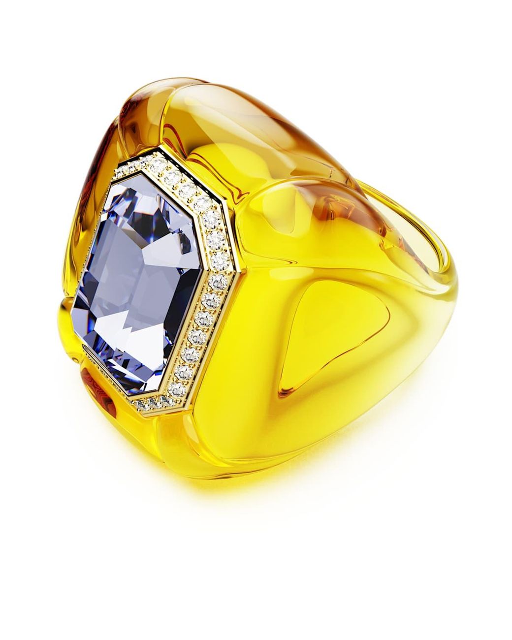 Swarovski Yellow Dulcis Cocktail Ring