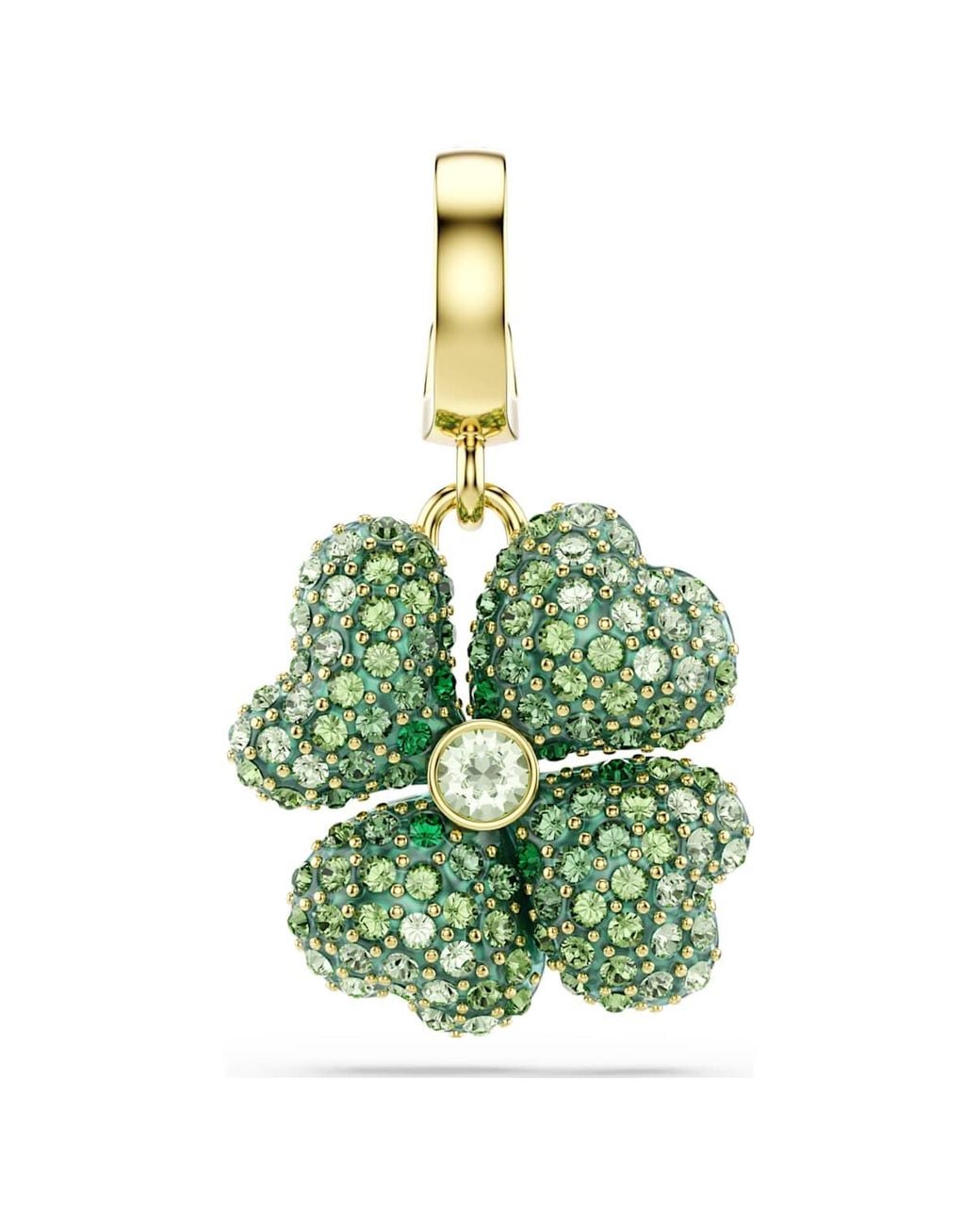 Swarovski Green Four Leaf Clover Charm