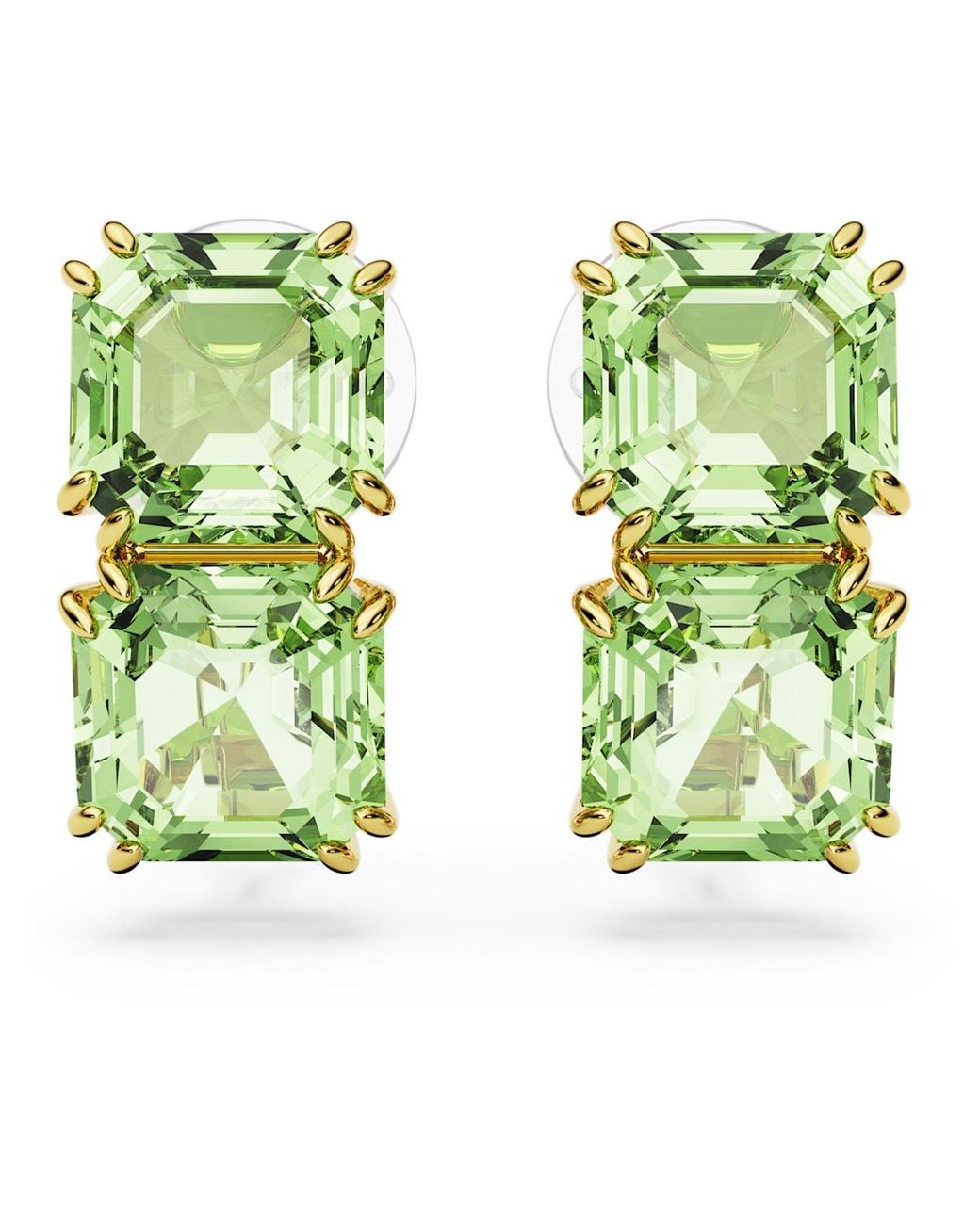 Swarovski Millenia Clip Earrings in Green | Lyst