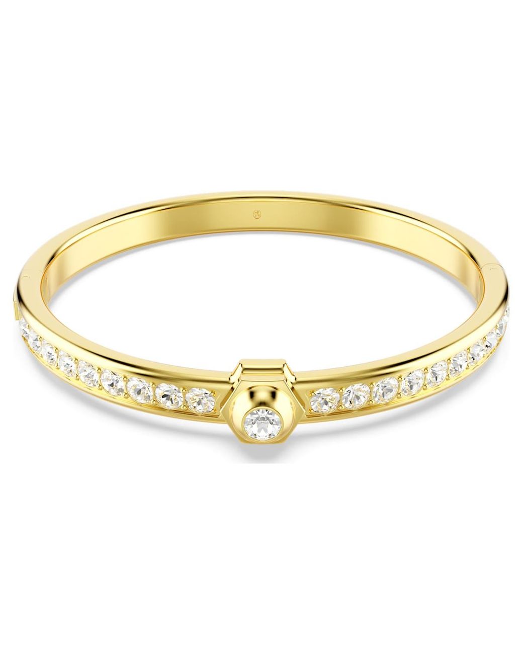 Swarovski Metallic Numina Bangle, Round Cut, 18K Finish