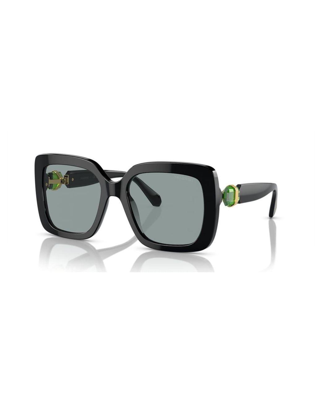 Swarovski Black Sunglasses, Oversized, Square Shape, Sk6001