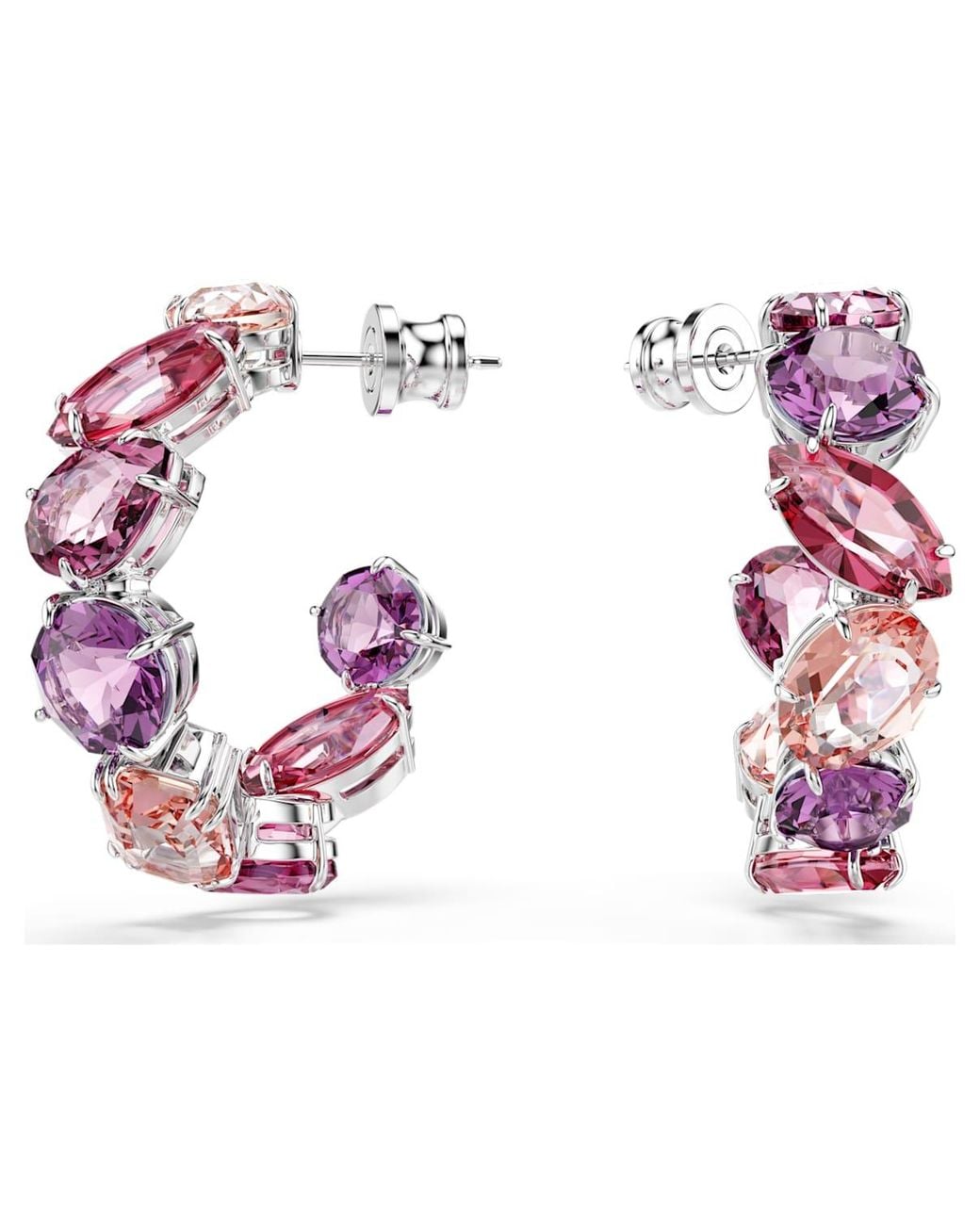 Swarovski Pink Gema Hoop Earrings