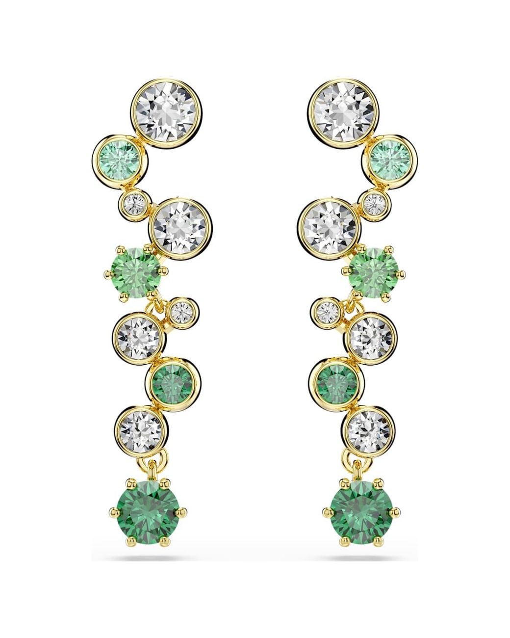 Swarovski Green Constella drop-ohrhänger, verschiedene schliffe