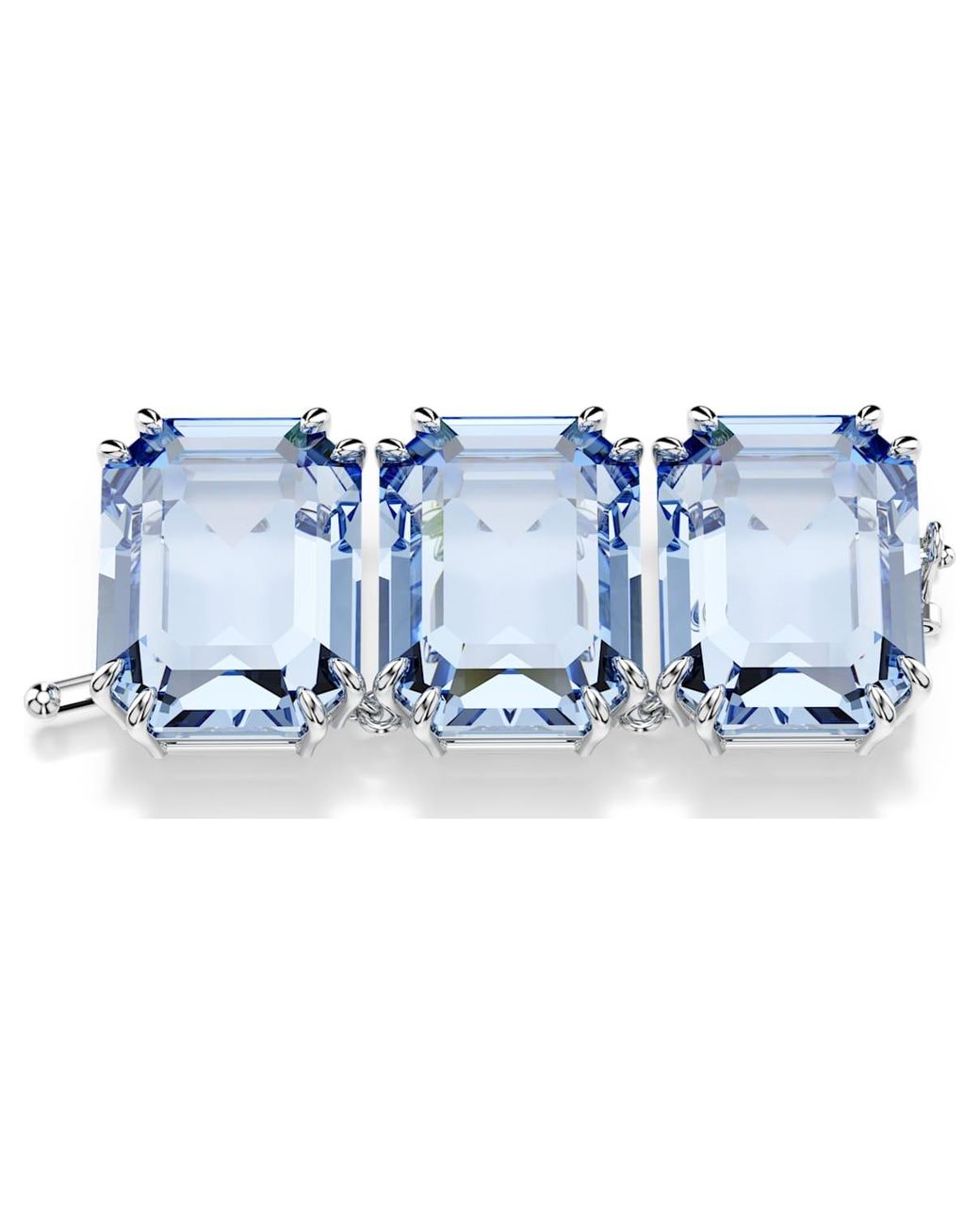 Swarovski Blue Millenia Extender, Octagon Cut, Rhodium Plated