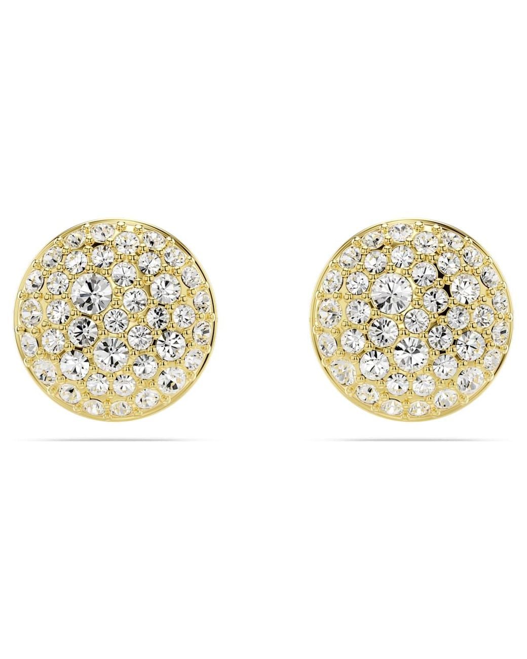Swarovski Metallic Sublima Stud Earrings, 18K Finish