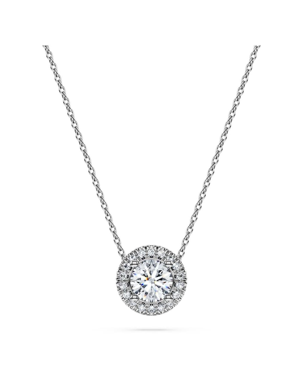 Swarovski Metallic Eternity Halo Solitaire Pendant