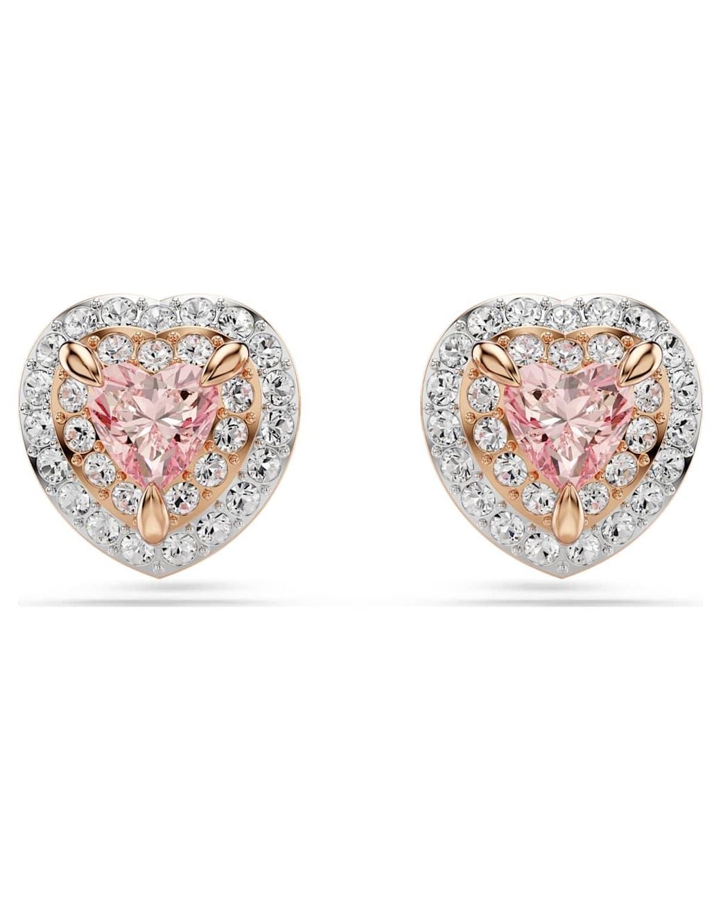 Swarovski Pink One Stud Earrings