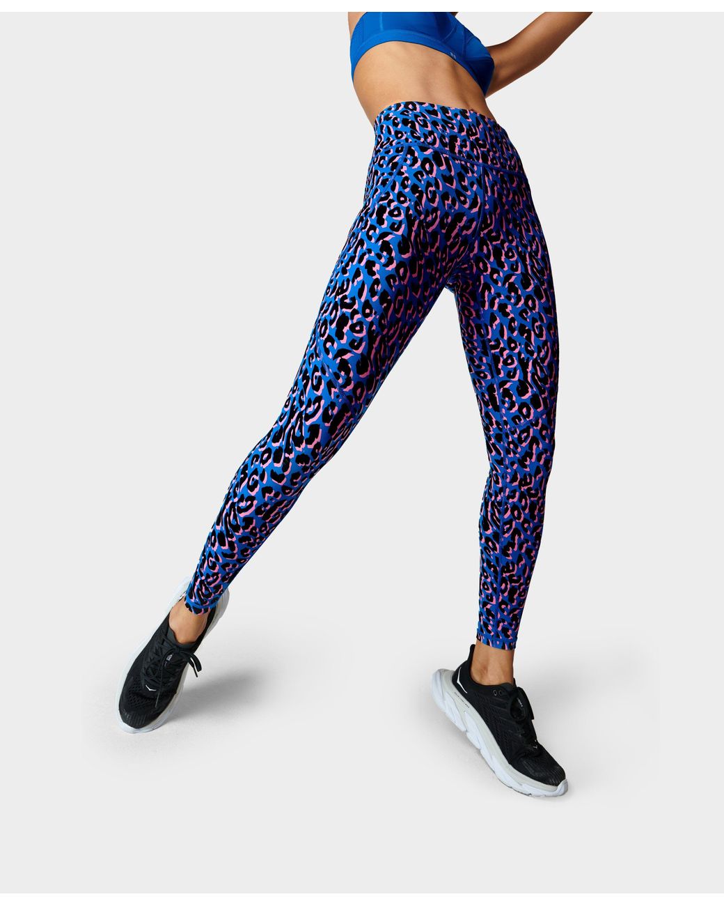 Sweaty Betty Power Workout Leggings in Pink Leopard Print (Blue) | Lyst