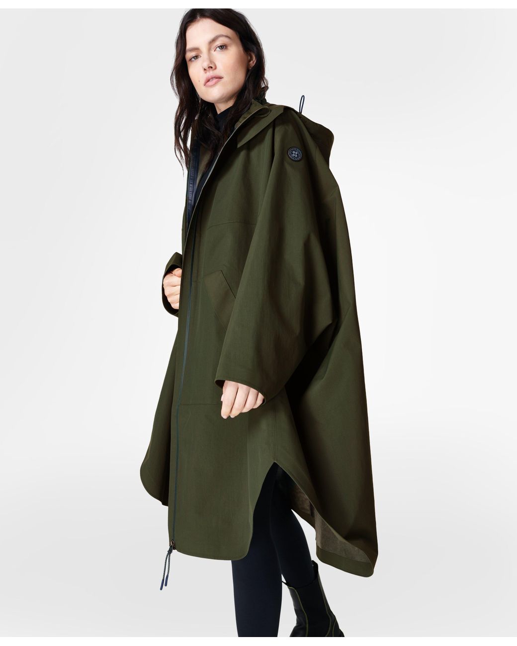 green waterproof parka