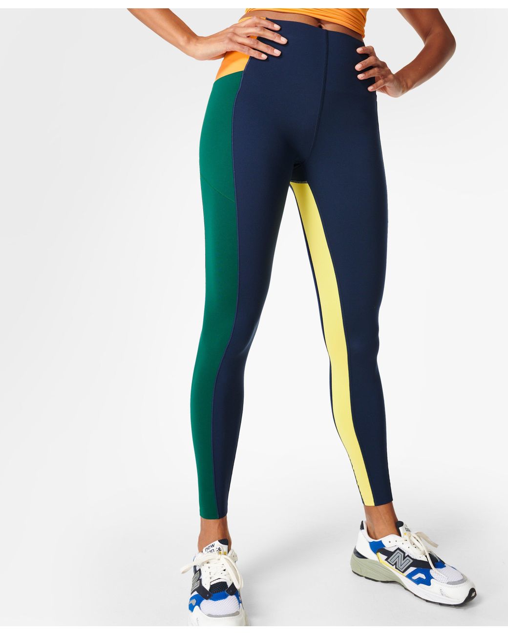 Sweaty Betty Power Block High-waisted Workout Leggings in Blue | Lyst