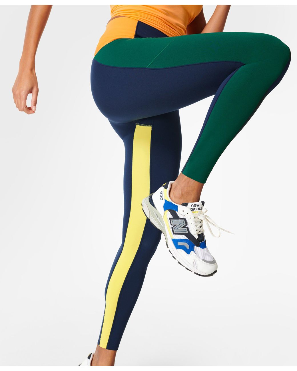Sweaty Betty Power Block High-waisted Workout Leggings in Blue | Lyst