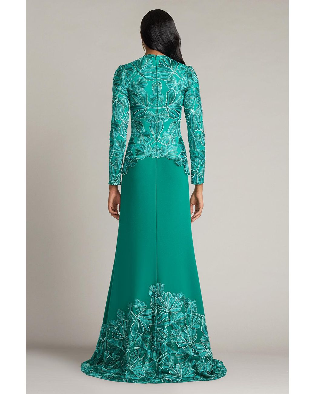 Tadashi Shoji Mireille Embroidered Tulle Gown-Emera in Green | Lyst Tadashi Shoji Mireille Embroidered Tulle Gown-Emera in Green | Lyst