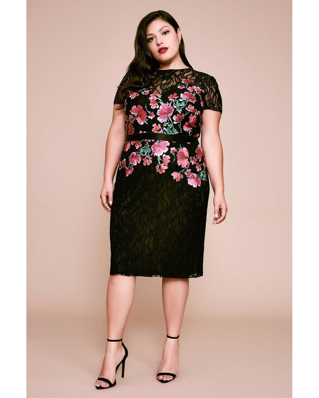 plus size embroidered dress