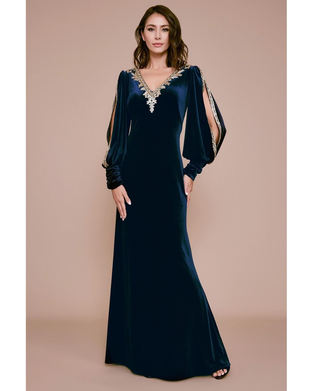 velvet blue gown