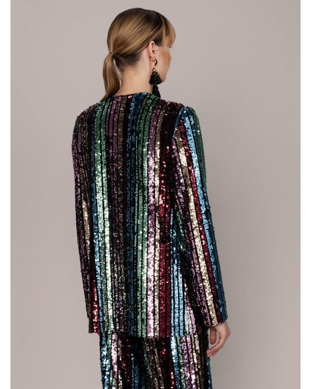 rainbow sequin blazer
