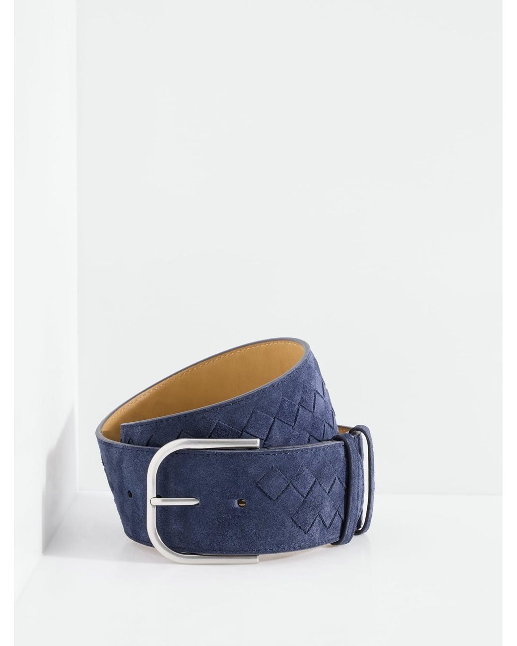 Talbots Blue Woven Suede Belt