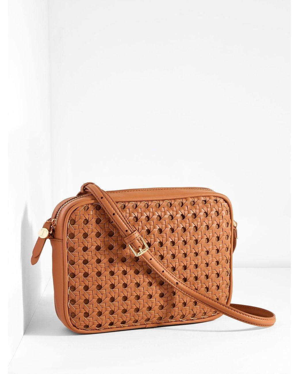 Talbots Brown Woven Crossbody Bag