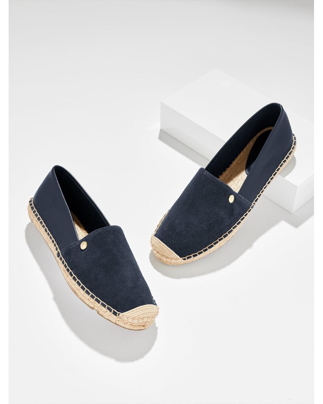 Talbots Blue Izzy Suede Nappa Espadrille Flats