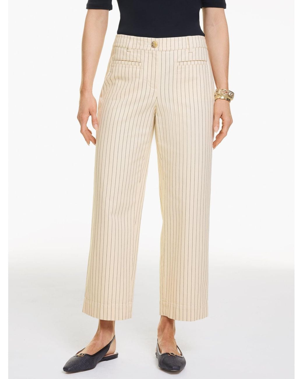 Talbots Natural Straight Crop Pants