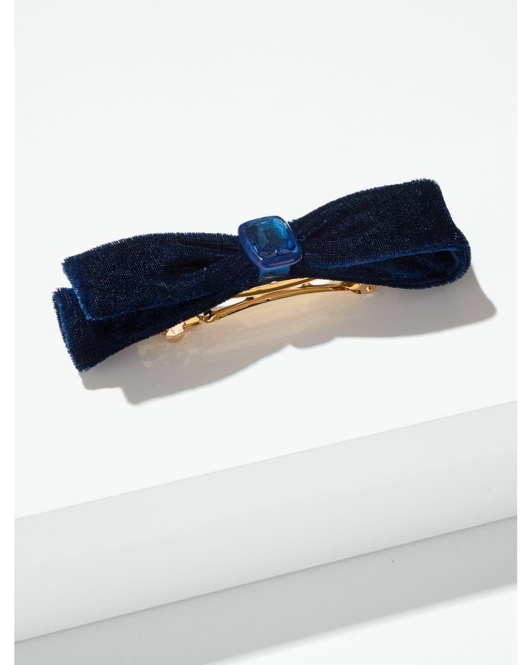Talbots Blue Bauble Velvet Barrette
