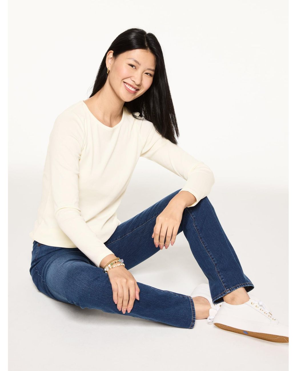Talbots Natural Pima Crewneck T-shirt