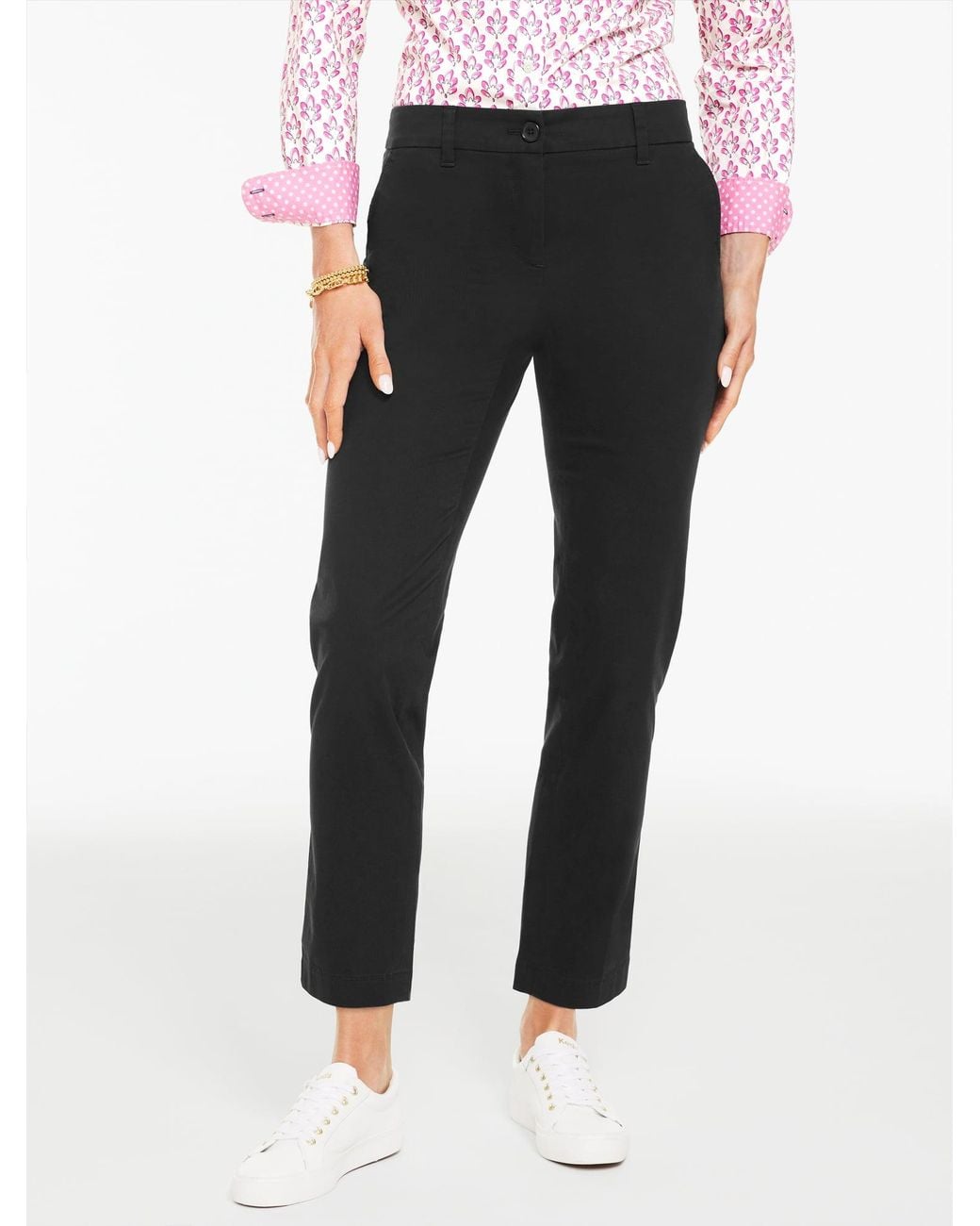 Talbots Black Heritage Twill Perfect Crops Pants