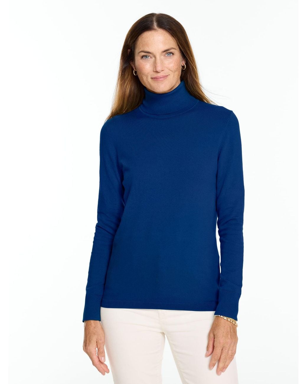 Talbots Blue Perfect Turtleneck