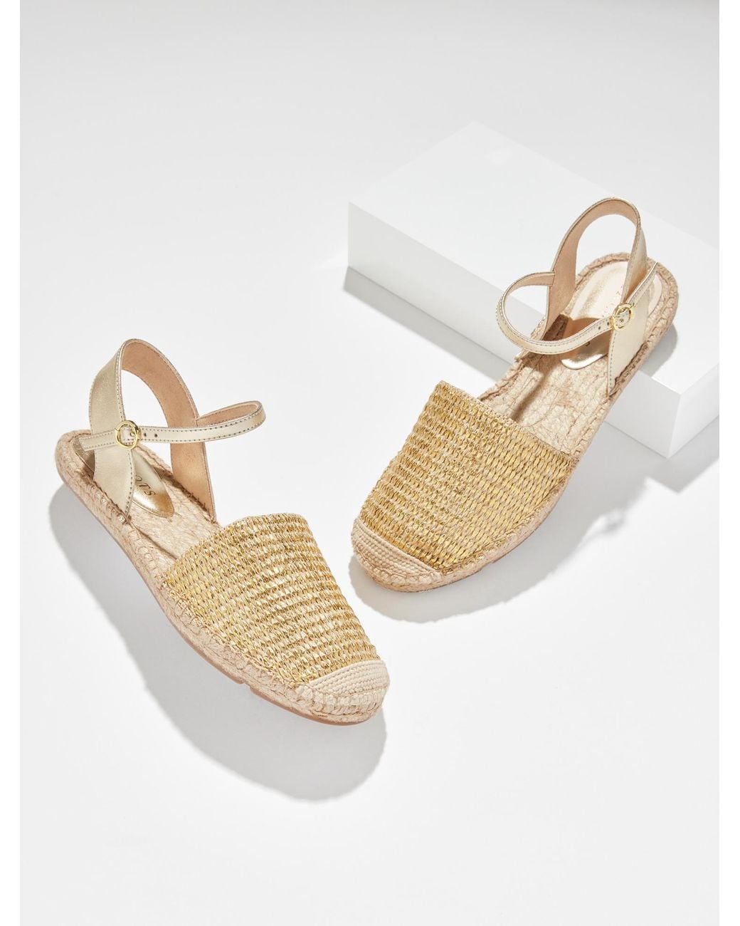 Talbots Natural Izzy D'orsay Espadrille Flats