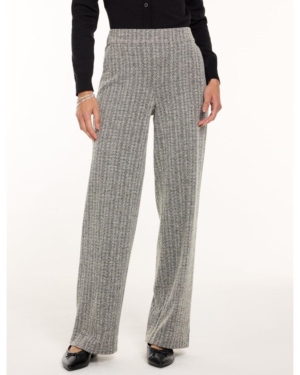 Talbots Gray Wide Leg Pull-on Pants