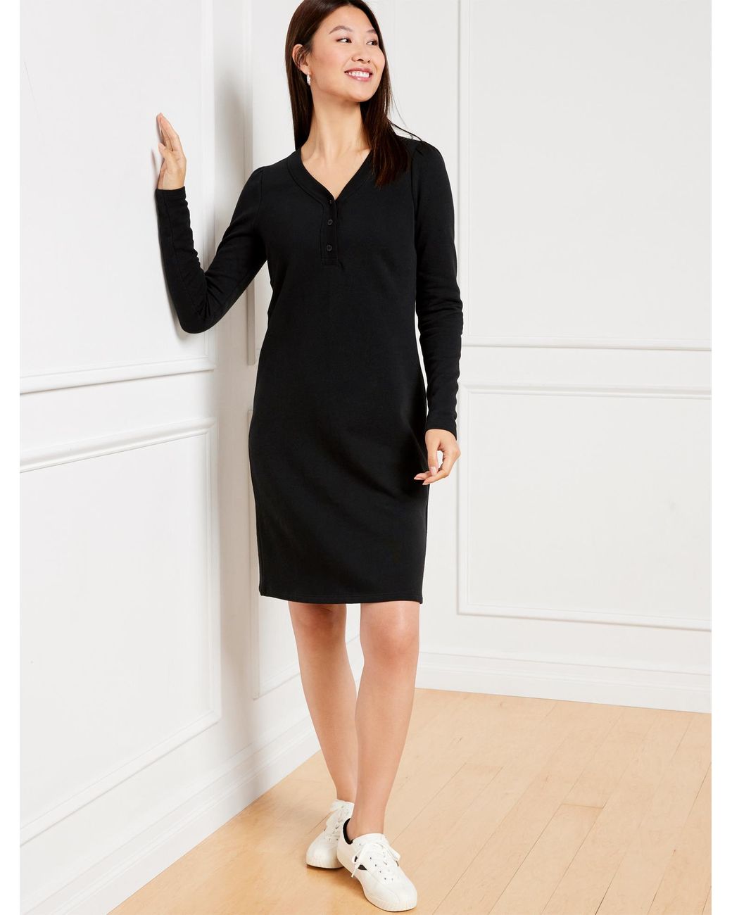 V neck sweatshirt dress sale