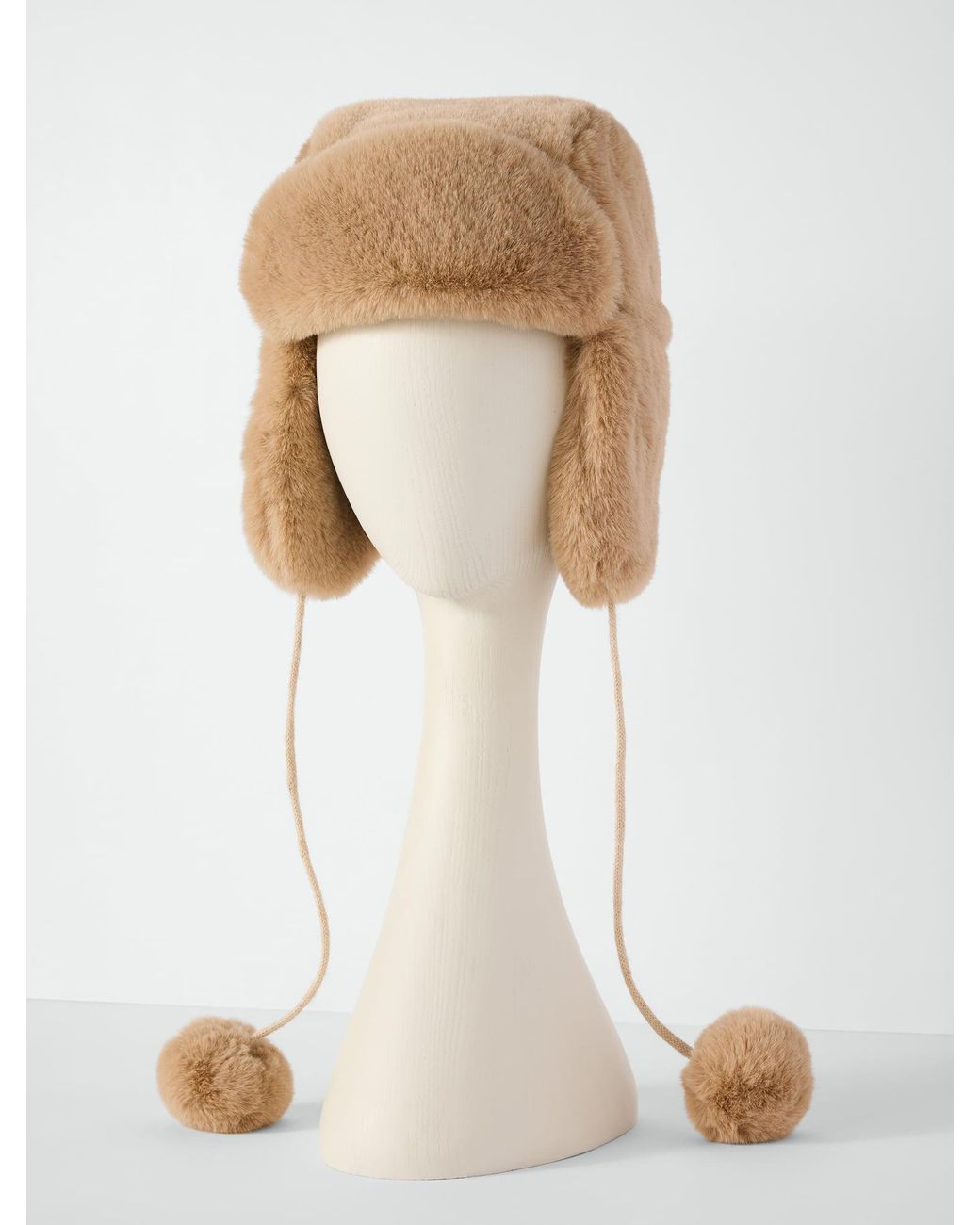 Talbots White Faux Fur Trapper Hat