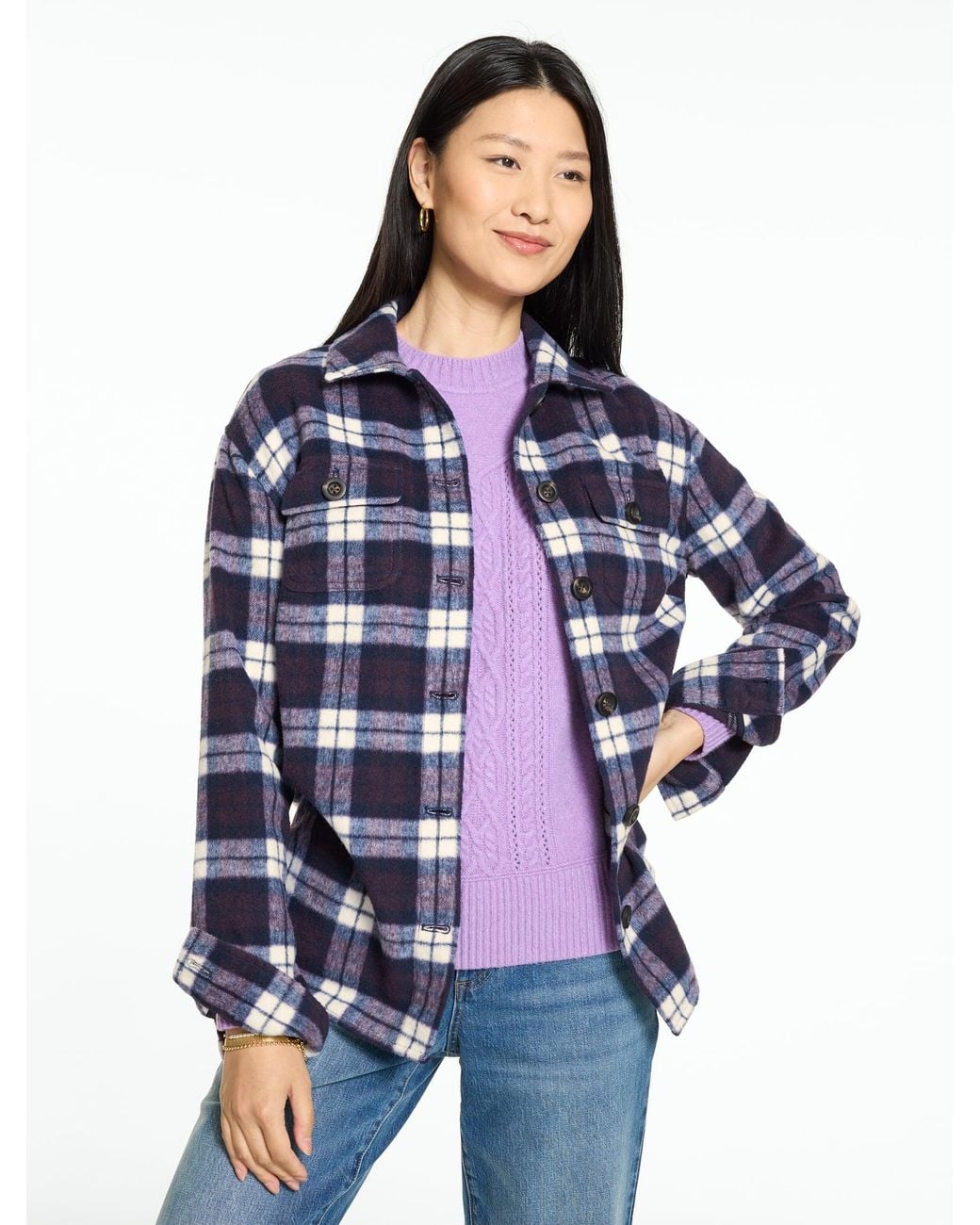 Talbots Blue Shirt Jacket