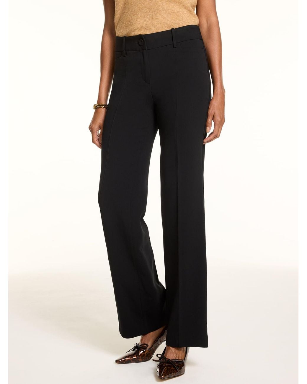 Talbots Black Easy Travel Relaxed Bootcut Pants