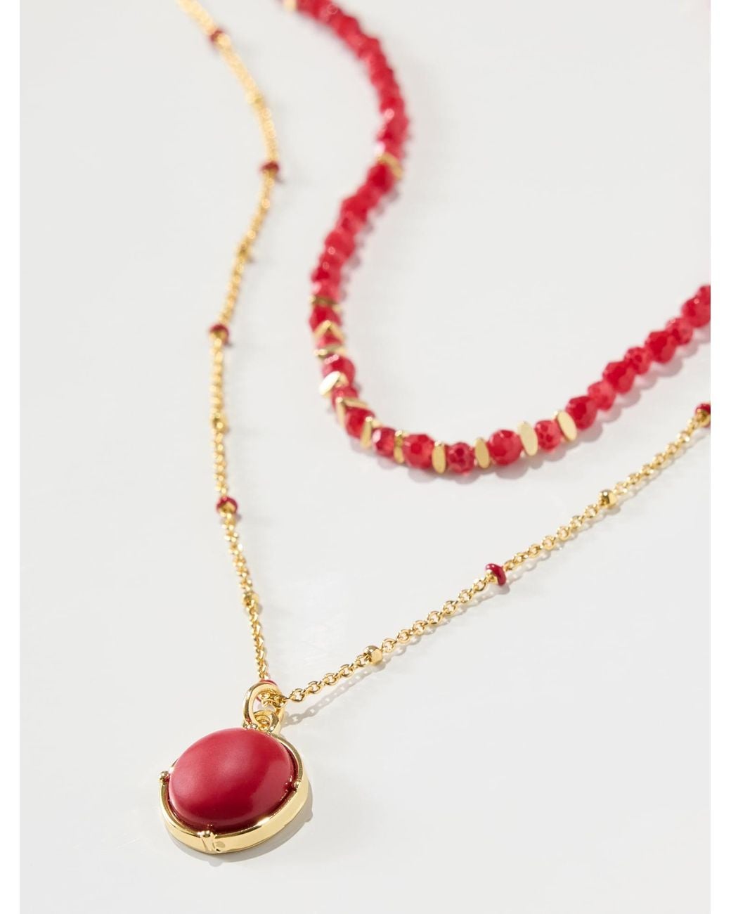Talbots White Multi-layer Semi Necklace