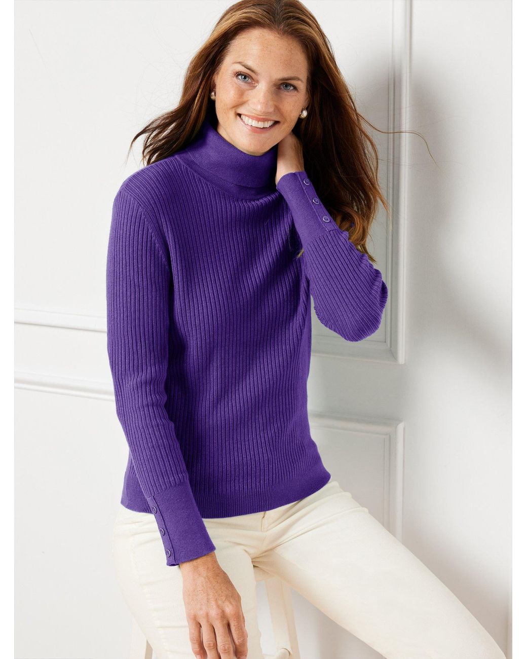 Talbots ribbed turtleneck sale