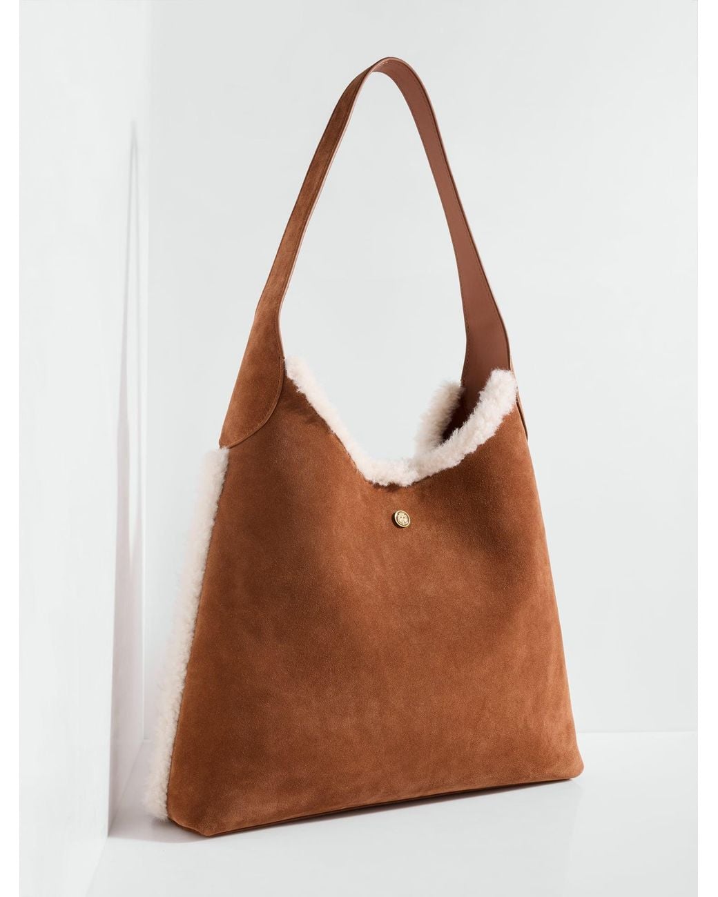Talbots Brown Hayden Suede Large Hobo Bag