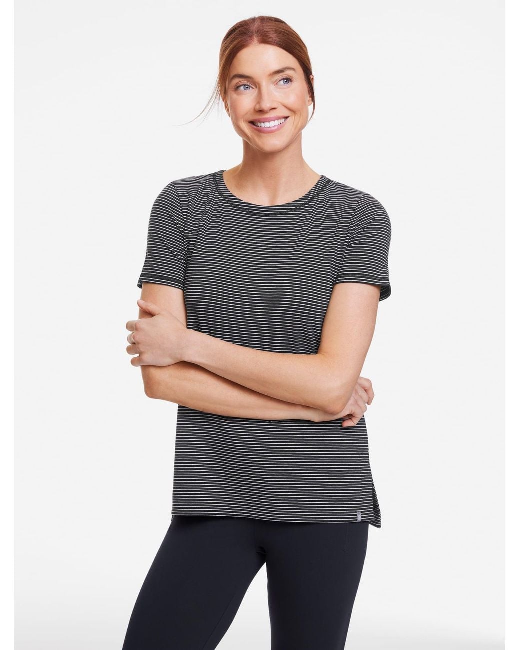 Talbots Gray Supersoft Jersey Short Sleeve Crewneck T-shirt