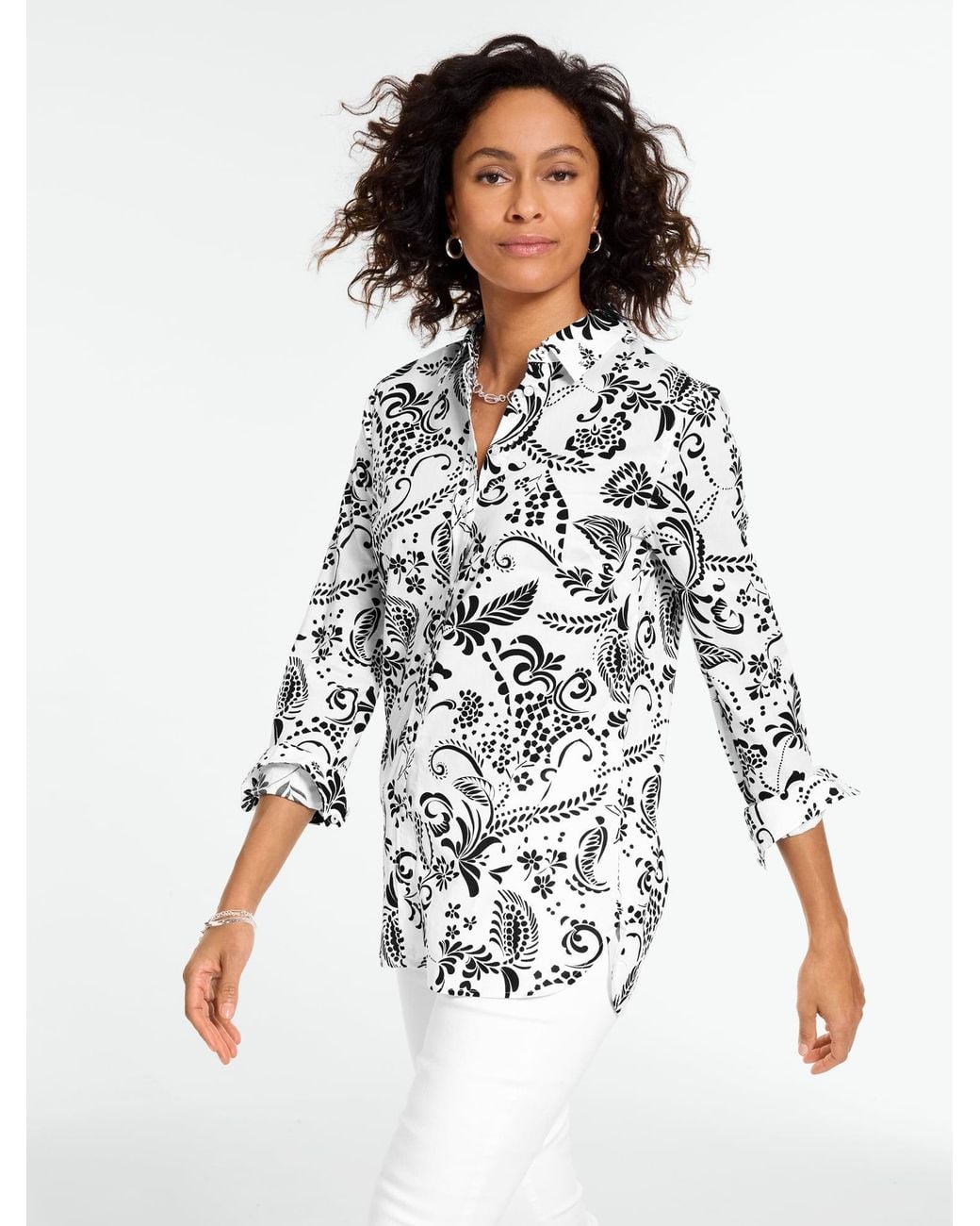 Talbots White Modern Classic Shirt