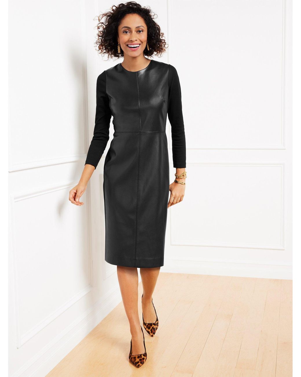 Black ponte dress sales