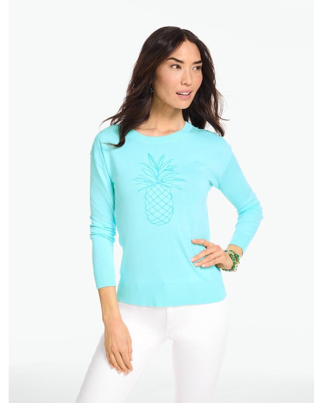 Talbots Blue Crewneck Sweater